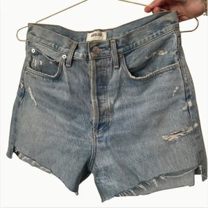 Agolde denim shorts distressed casual fashion revolve size 6 shorts womens jean